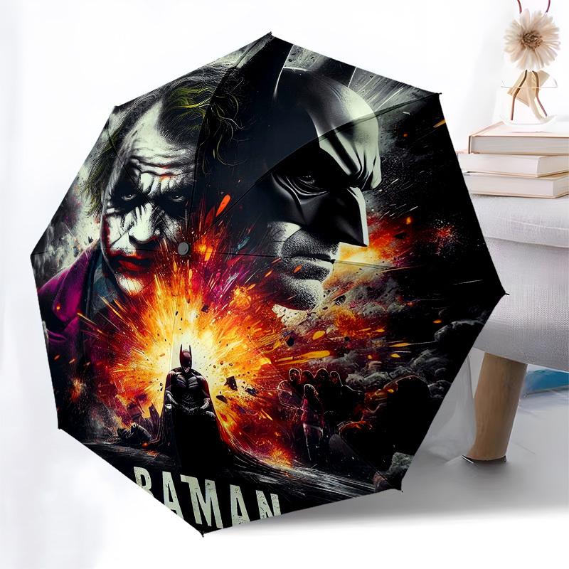 1pc Batman vs Joker: Clash of Titans Umbrella with Plastic Handle,Suitable for All Seasons Travel Outdoor Multi-functional UmbrellaDCS240