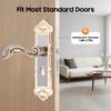 European Style Bedroom Door Lever Handle Lock, Keyed Entry Door Lock for Interior Doors With 3 Keys, Fits 35-45mm Door Thickness