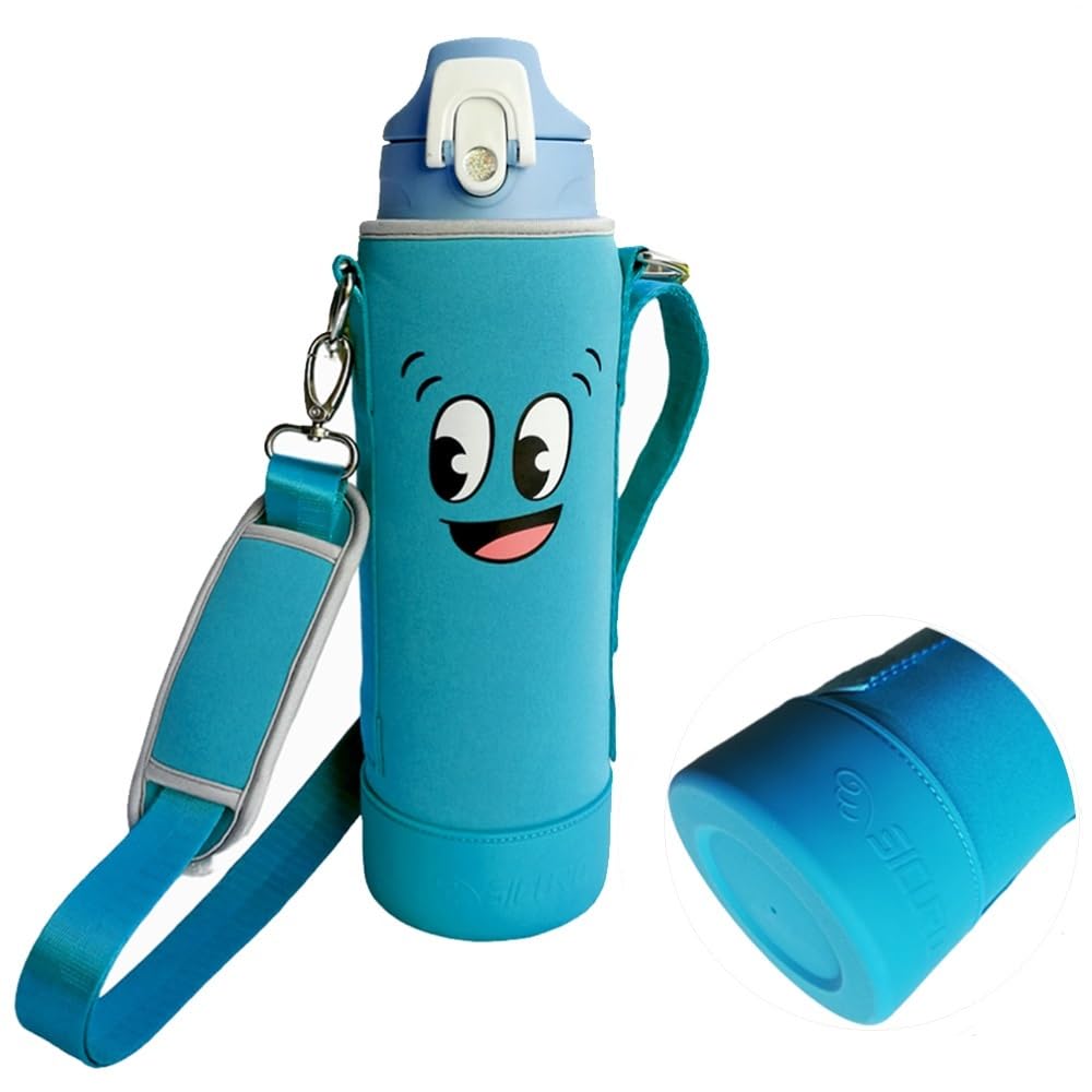 EliteStore Water Bottle Cover, 1000ml Capacity, with Silicone Bottom, Neoprene, Stretchable Fit, Fits Thick and Narrow Bottles, Hook-and-Loop