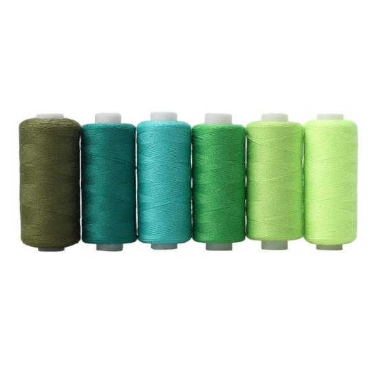 Thread for Manual Crafting 6 Colors Sewing Set, Polyester Craft Spools, Fade-Resistant Supplies Hemming Yarn Hand Embroidery, Quilting, Machine