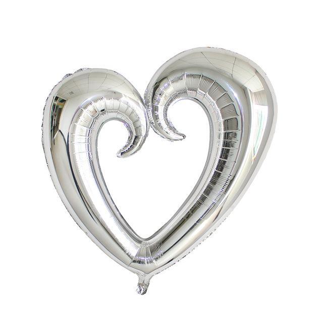 10pcs 36-Inch Giant Heart Foil Balloons with Hook for Wedding Valentine's Day & Birthday Party Decor Helium Ballon
