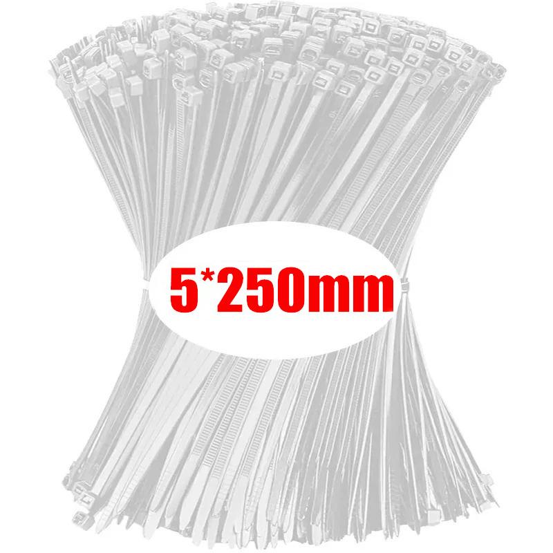 1000pcs Nylon Cable Ties Self-locking Cord Ties Straps Adjustable Cables Fastening Plastic Clamp Heat Resistant Wire Zip Tie
