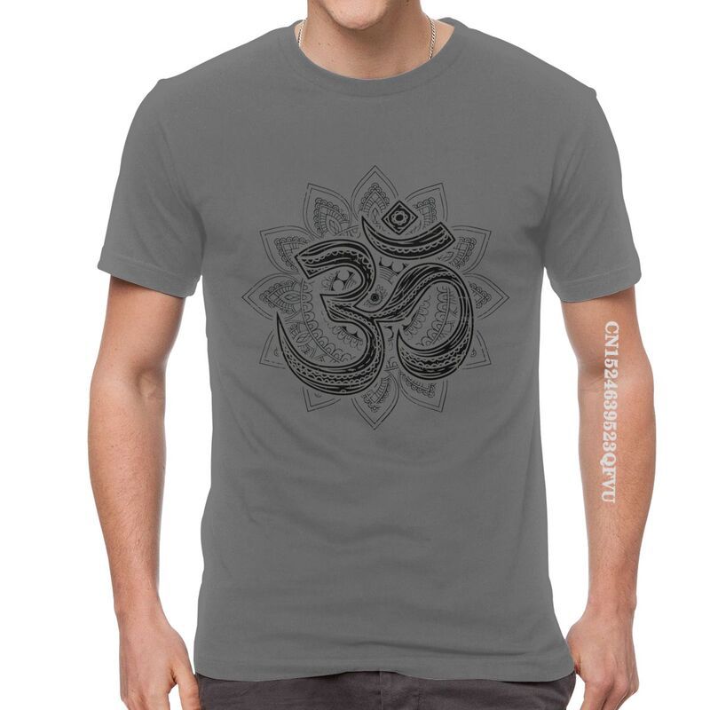 Om Aum Symbol Goa T Shirts Men Fashion T Shirts Namaste Buddhism Hinduism Tshirts Cotton Oversized Tee Tops Clothes
