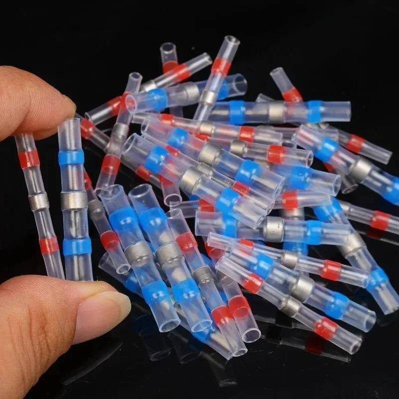 Solder Seal Wire Connectors Waterproof Kit Heat Shrink Butt Connectors Terminals DIY  Electrical Connection for Boats Auto Truck