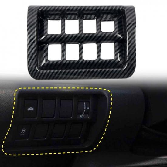 Carbon Fiber Look Interior Head Light Switch Cover For Subaru WRX STI