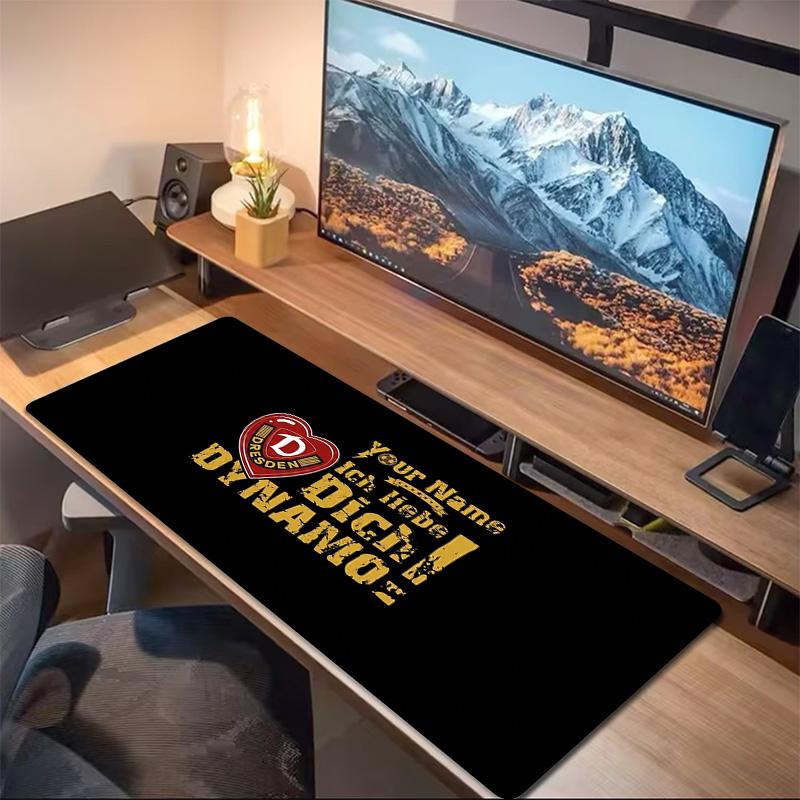 Dynamo Dresden Custom Name Large Size Mouse Pad Large Gaming Table Cushion Non-slip Laptop Tablet Big Mousepad XXL Mat Mini PC Playmat With Lock Edge