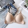 French Sexy Triangle Cup Tube Top Underwear Spring and Summer Light and Breathable Small Breasts Gather Bra Without Steel Ring Invisible