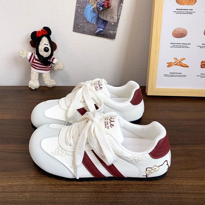Dexun board shoes women's ugly cute 2025 summer new chic niche Korean version round head student sports and leisure little white shoes