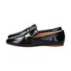 Fabio Rusconi Women's Mocha Leather Loafers, Black Patent Leather, Size 23.5cm
