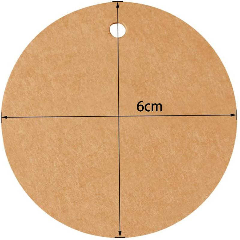 100pcs 6cm Round Kraft Tags Universal Diy Blank Tags With 20m Jute Twine For Wedding Birthday