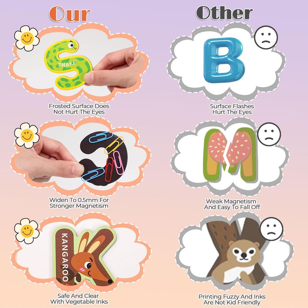 Magnetické písmenkové hračky pre batoľatá ABC zvieracia abeceda puzzle magnety na chladničku pre deti vzdelávacie hry na učenie pravopisu