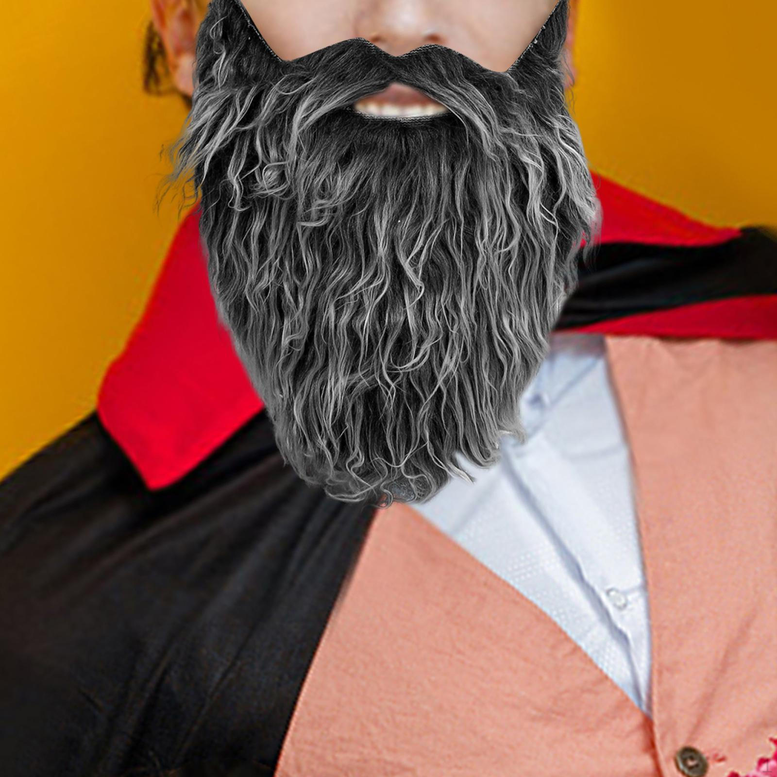 

Хэллоуин Борода Регулируемая Эластичная Веревка Накладные Усы для Мужчин Игра Маскировка Black White