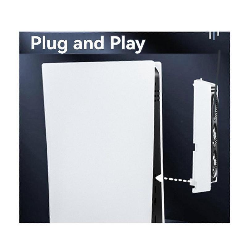For PS5 Cooling Fan Quiet Cooler Fan LED Light USB3.0 Hubs for Playstation 5 Disc Digital Edition Co