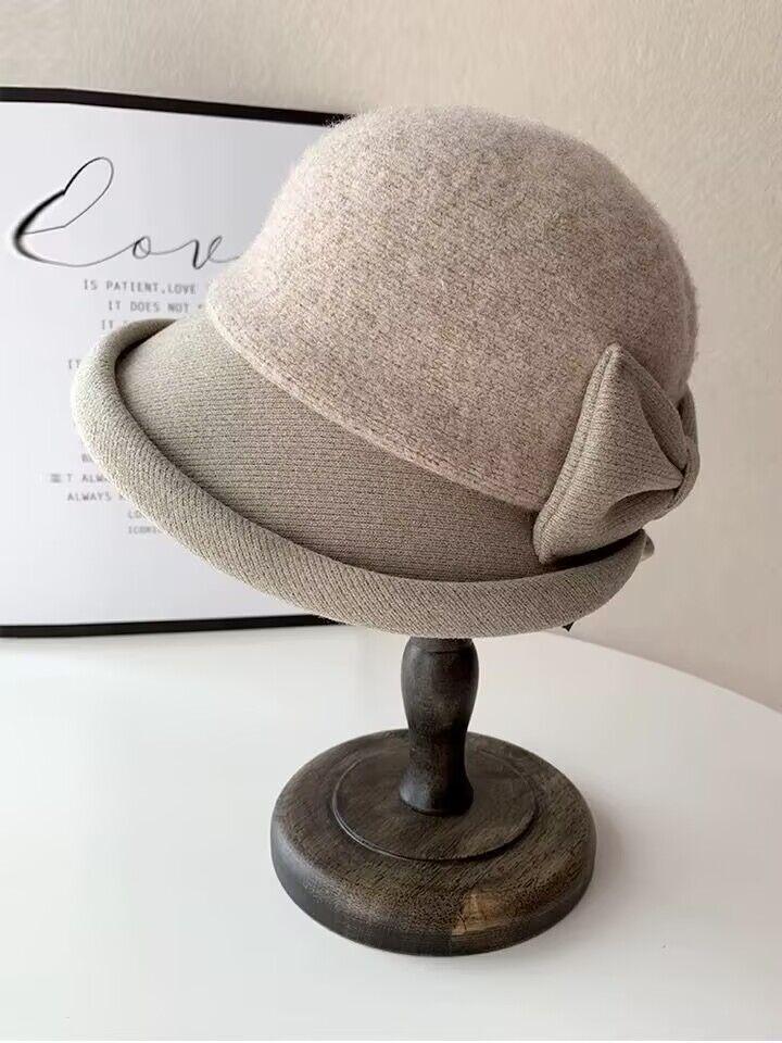 Women'S Fashion Knit Fabric Fisherman Hat, Lightweight Fall & Winter Warm Basin Cap, Hand Wash Only, Elegant Mother'S Hat
