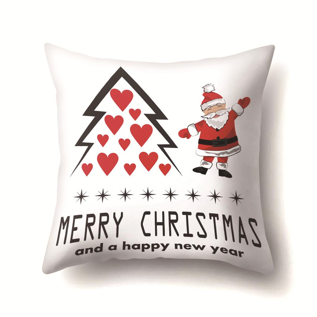European and American Christmas Santa Claus Christmas Tree Creative Polyester Pillow Case Fashion Home Pillow Case