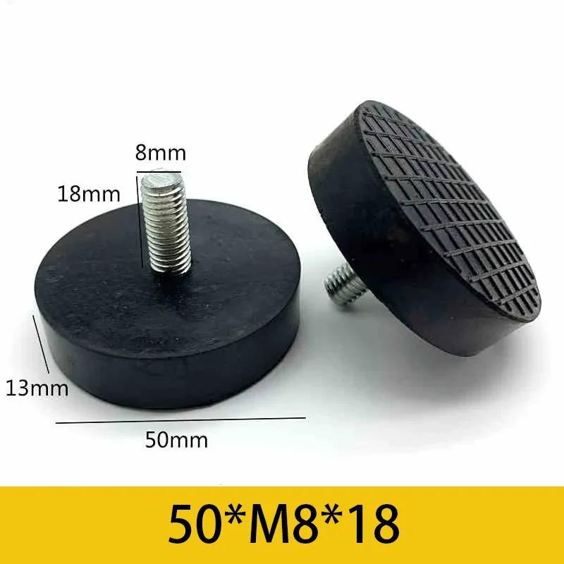 10Pcs Rubber Adjustable Feet Pad With Screw M6 M8 M10 Table Chair Balck Leveling Foot Pad Furniture Leg Anti-shock Protection