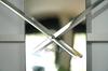Unique metal mirror wall clock 50cm