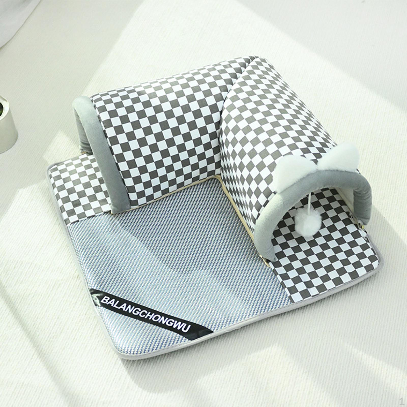 

Всесезонная кровать-туннель для кошек, дышащая интерактивная с шариком для шиншилл, ежей, мелких животных Small