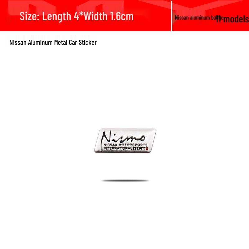 Nissan Sylphy, Qashqai, Teana, X-Trail, Kicks Nismo Aluminiowa Naklejka Samochodowa