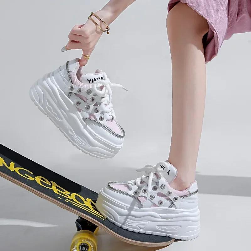 Fashion Lovely Kawaii Women sneakers wedge casual shoes woman sneakers women running shoes woman lace-up female sneakers Loafers Shoes