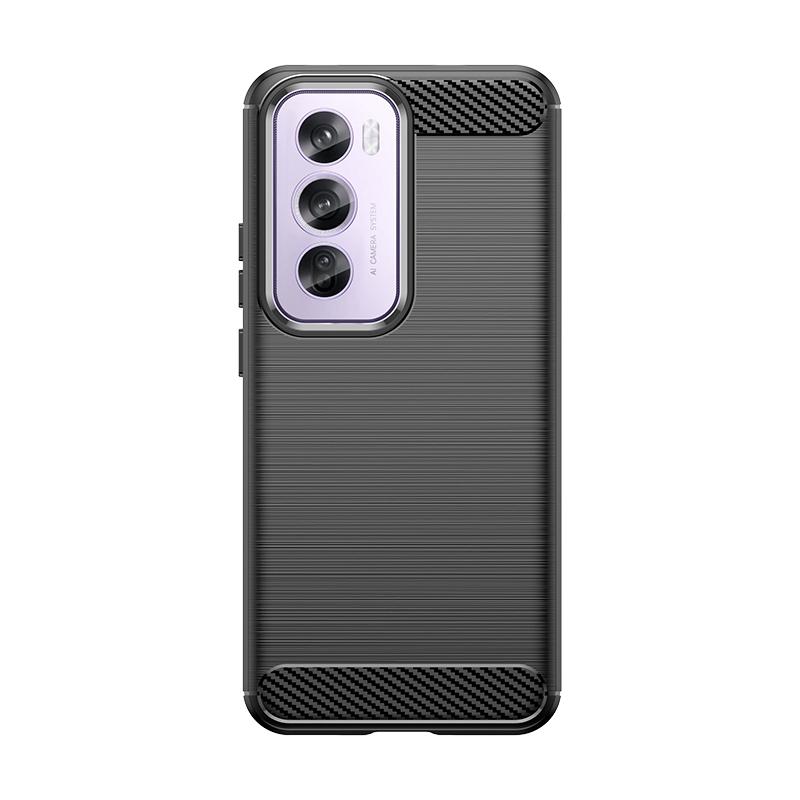 For Reno 12 Pro Case Cover OPPO Reno12 Pro Capas New Phone Bumper Back Armor Shockproof Carbon Fiber Soft TPU Fundas Reno 12 Pro