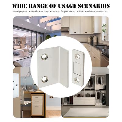 Punch Free Cabinet Catches Strong Magnetic L-shaped Door Touch Magnetic Suction Invisible Anti Collision Furniture Hardware