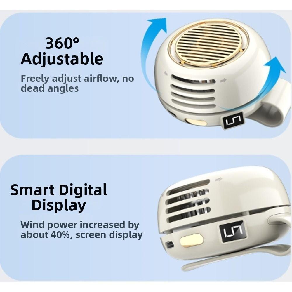 360 Degree Adjustable Suspended Waist Fan Long-Lasting Pocket Fan