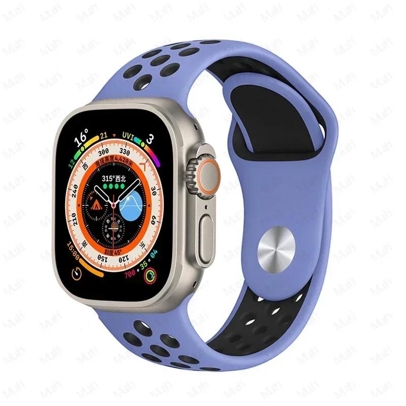 Sportarmbänder für Apple Watch Series 10 42mm 46mm Armband ultra 2 49mm 40mm-44mm 45mm 41mm Silikonarmband iwatch 10 9 8 7 6 SE 5 4 3
