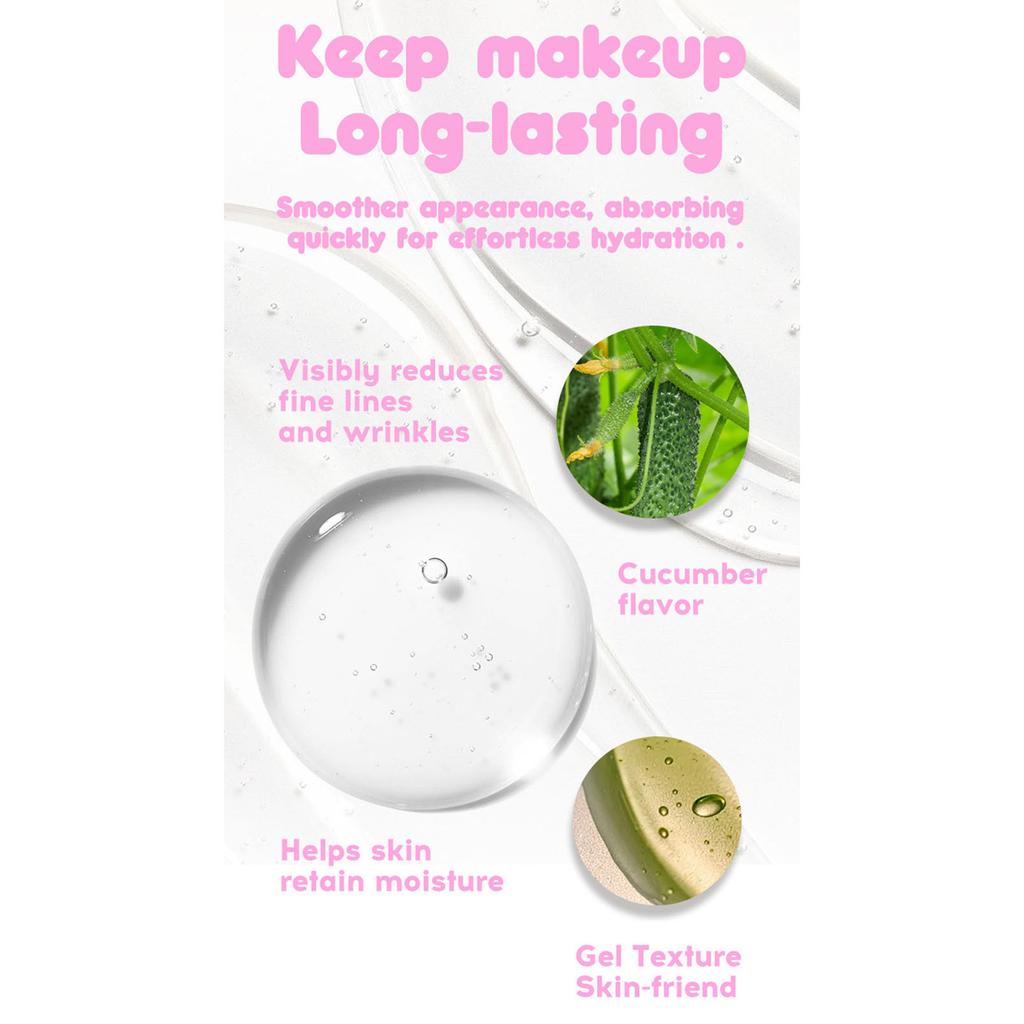 Primer em Gel Hidratante, Primer Facial à Base de Gel 10ml para Suavizar e Iluminar a Pele, Base de Maquiagem