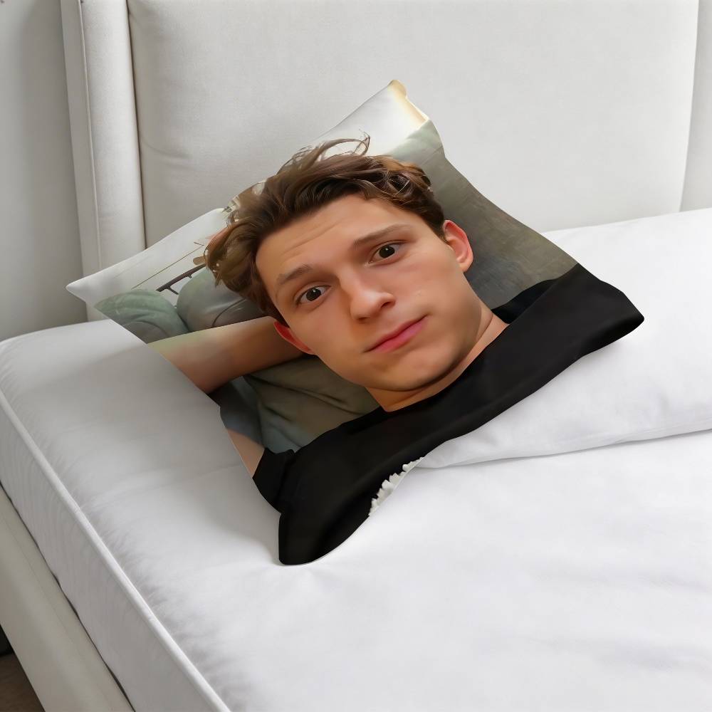 Funny Tom HHolland Actor Decorative Square Pillow Cover Modern Cushion Case for Living Room Bedroom