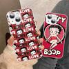 Animation B-Betty Boop Tempered Glass For Iphone 14 13 12 11 Pro Mini XS MAX 14Plus X XS XR Cover