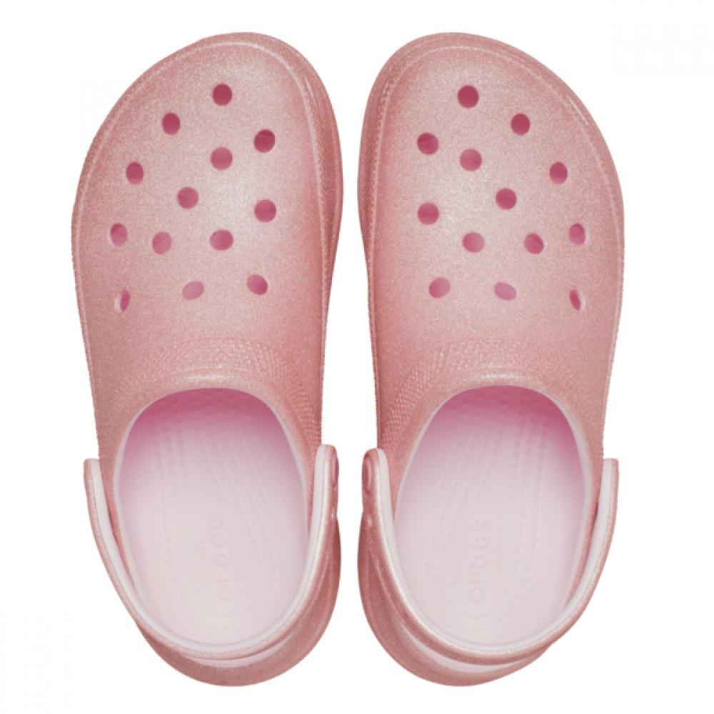 Crocs Women S Bay Glitter Clog Sandal 6cm Pink 207261 6zw