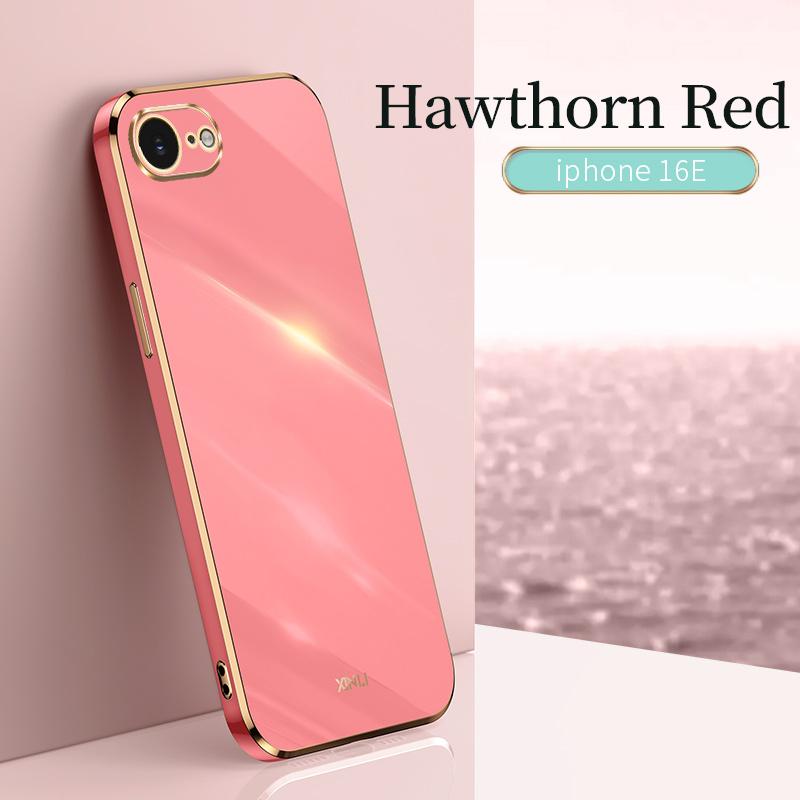 For iPhone 16E SE4 2025 Case Plating Silicone Bumper Soft TPU Back Cover Shockproof Phone Case for Apple iPhone 16E iPhone 16E S