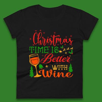 Christmas Wine Womens T-Shirt Mens Tops Tees Unisex