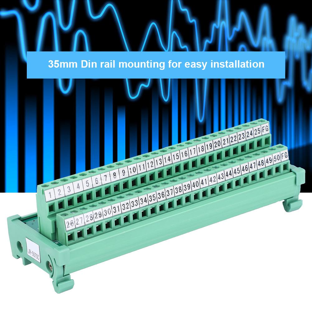 Terminal Block Cable Connector PLC Module SCSI50 P 35mm DIN Rail Electrical Equipment