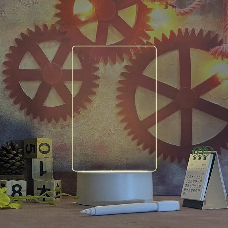 Durchscheinende Acryl-Notiztafel: Löschbares kleines Desktop-Whiteboard für Heim-Memos und Erinnerungen