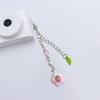 Elegant Acrylic Bead Phone Chain Phone Charm Pendant Portable Keychain Flower and Heart Leaves for Women's Fashion