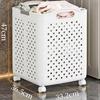 Multiple Sized Laundry Basket With Brakes On Sturdy PP Materials Portable for Space Saving and Easy Transport