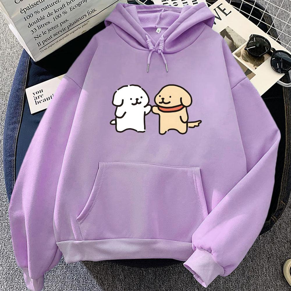 Puppy Maltese Dog Printing Hoodies Kawaii Graphic Women/Men Sweatshirts Long Sleeve Clothing for Girls Cute Graphic Winter Hoody