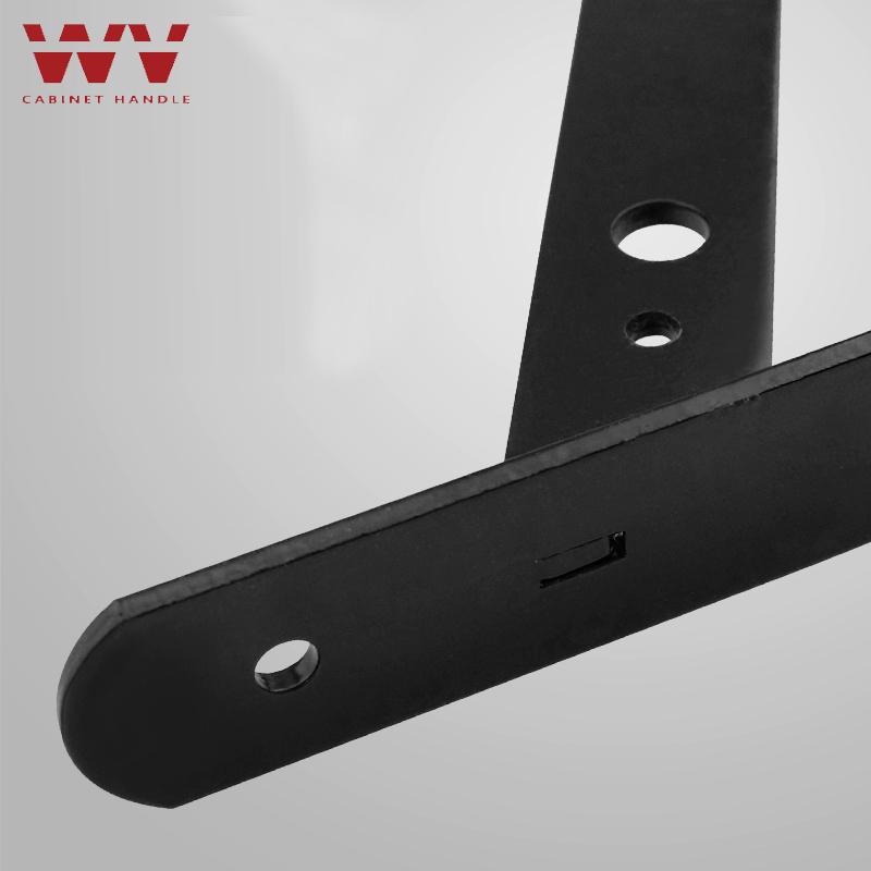 2PCS Black/White Triangle Bracket, Wall Right-Angle Angle Iron, Straight Plate Bracket, Wall-Mounted Shelf, Fixed Support Frame