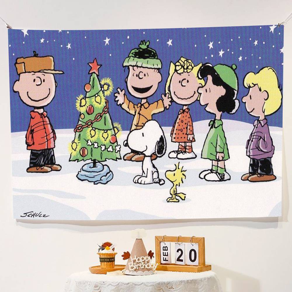 Anime S-Snoopy Cute Cartoon Dog Photography Studio Backdrop Outdoor House Party Decoration Photo Background Curtain Back Drop