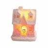 Resin Christmas Glowing Small House Cute Christmas House Ornament  Home Xmas Decor