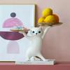 Nordic Resin Cat Tray Statue Bedroom Entrance Home Office Table Desk Decor Accessorie Key Candy Container Storage Sculpture