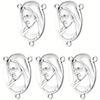 5 Stück Mittelstück Jungfrau Maria Unsere Liebe Frau von Medjugorje Medaille Rosenkranzmittelstück für Rosenkranz DIY Schmuckzubehör