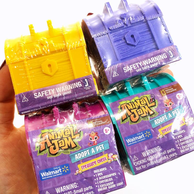 Animal Jam Blind Box Action Figure Collectible Treasure Chest Toy Adopt A Pet Children Birthday Gifts Cute Mini Pet Ornament