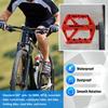 TINGSING Mountain Bike Pedals MTB Road Nylon Fiber Bicycle Lightweight Wide Flat Platform Cycling MTB Accessories Double Sided Pins Orange Non-Slip