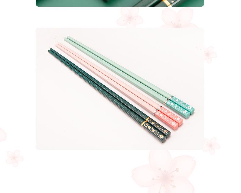 Nordic-Style Non-Slip Alloy Chopsticks - Japanese-Style Tableware for Home Kitchen (E18)