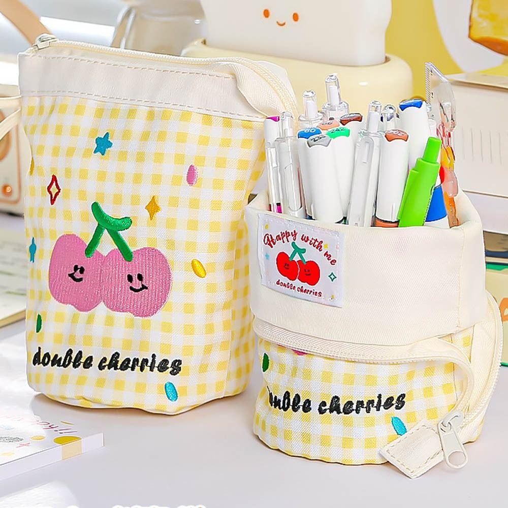 Dopamine Cute Pencil Case Large Capacity Pencil Bag Fashion Stationery Storage Bag  Student