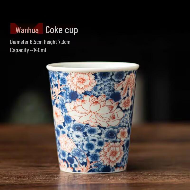 

OLOEY Retro Blue & White Ceramic Travel Tumbler