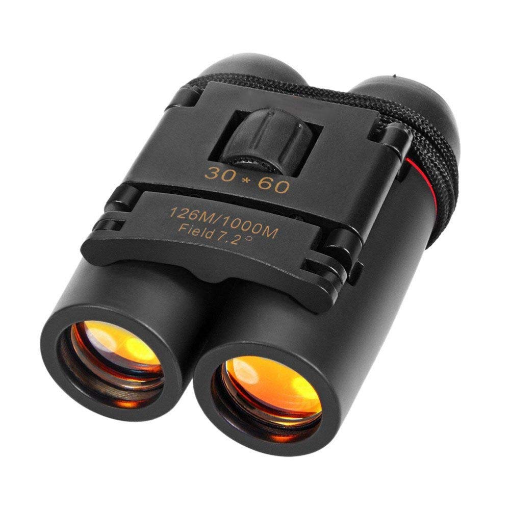 zmart 30x60 Zoom Folding Binoculars Telescope with Day and Night Vision for Outdoor Travel, 126M-1000M, Prism Lens, Focus Adjustment, Compact